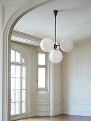 Ulvara Chandelie Linear Cluster Glass Globe Design - Contemporary Elegance
